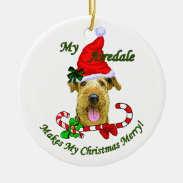 Airedale Terrier-julgåvor Julgransprydnad Keramik