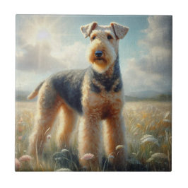 Airedale Terrier Kakelplatta
