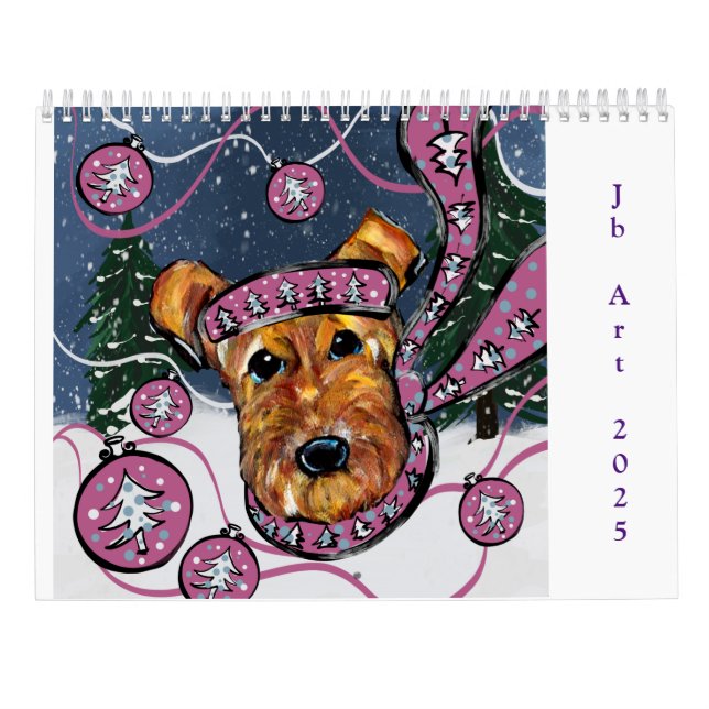 AIREDALE TERRIER  KALENDER (Baksida)