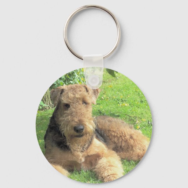 Airedale Terrier Keychain Nyckelring (Framsida)