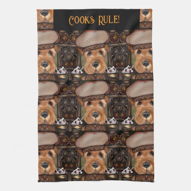 Airedale Terrier Kökshandduk (Vertikal)