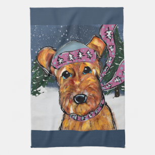 Airedale Terrier Kökshandduk