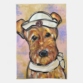 AIREDALE TERRIER KÖKSHANDDUK