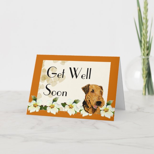Airedale Terrier kommer bra Kort (Framsida)