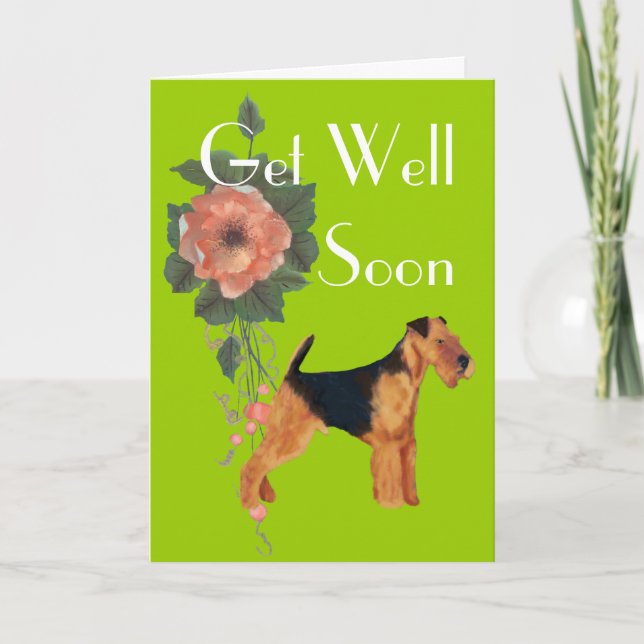 Airedale Terrier kommer bra Kort (Framsida)