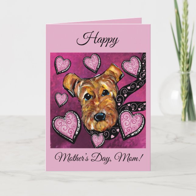 AIREDALE TERRIER      KORT (Framsida)