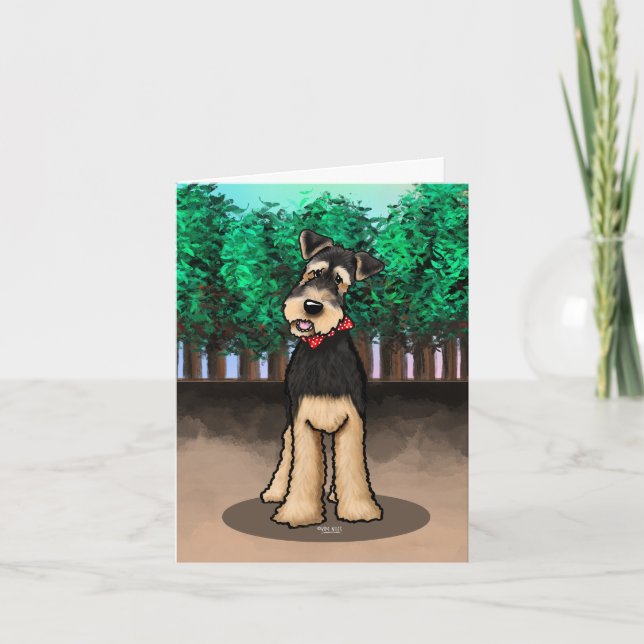 Airedale Terrier-kort Tack Kort (Framsida)