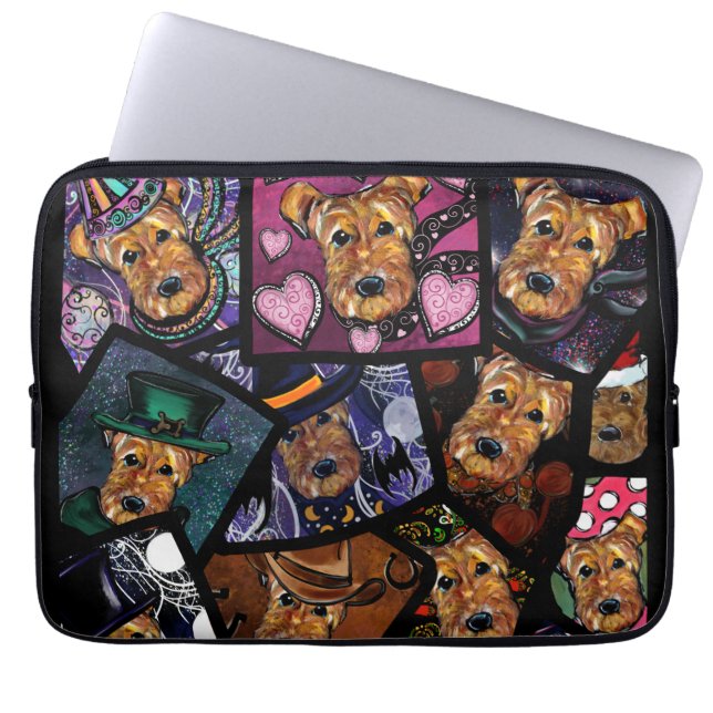 AIREDALE TERRIER LAPTOP FODRAL (Framsidan)
