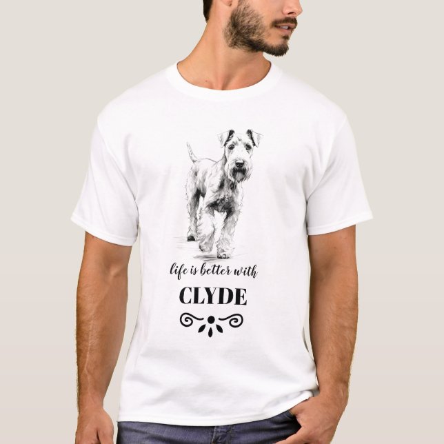 Airedale Terrier Life är en bättre Anpassningsbar  T Shirt (Framsida)