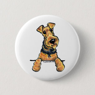 Airedale Terrier Line Art Knapp