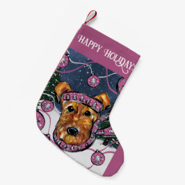 AIREDALE TERRIER LITEN JULSTRUMPA