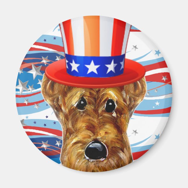 AIREDALE TERRIER MAGNET (Framsidan)