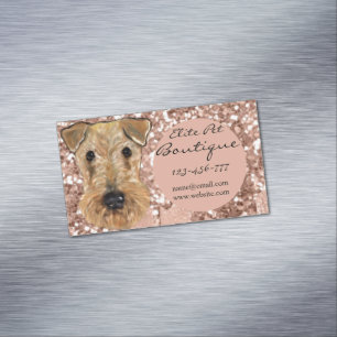 AIREDALE TERRIER MAGNETISKA VISITKORT