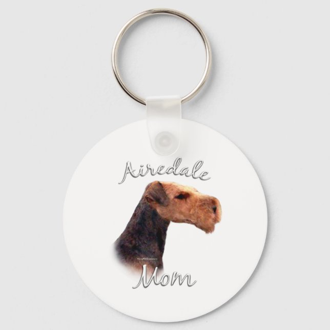 Airedale Terrier Mamma 2 Nyckelring (Framsida)