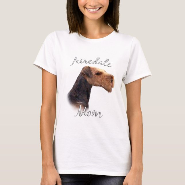 Airedale Terrier Mamma 2 Tee Shirt (Framsida)
