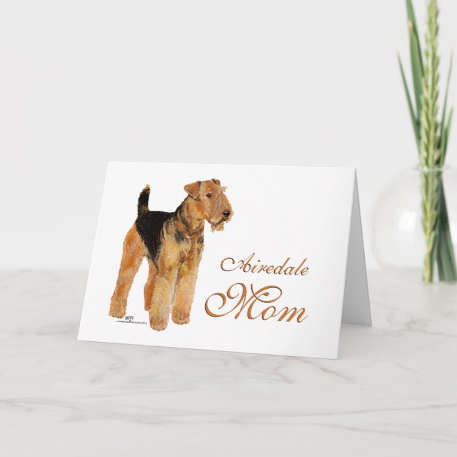 Airedale Terrier Mors dag Kort (Framsida)