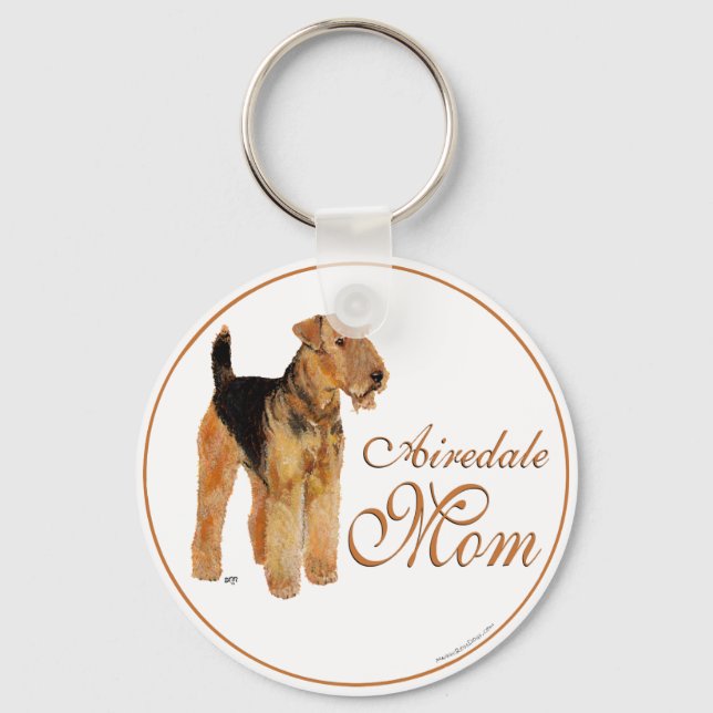 Airedale Terrier Mors Dag Nyckelring (Framsida)