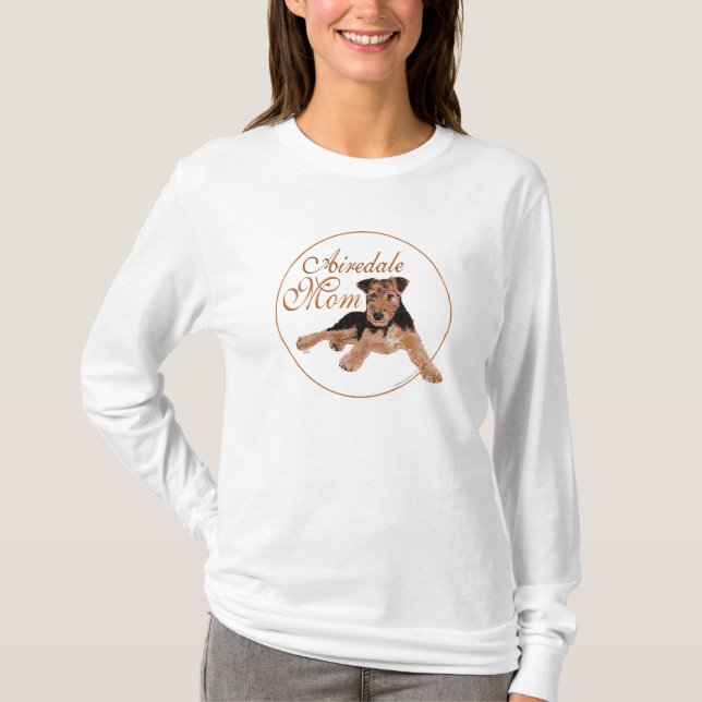 Airedale Terrier mors dag T-shirt (Framsida)