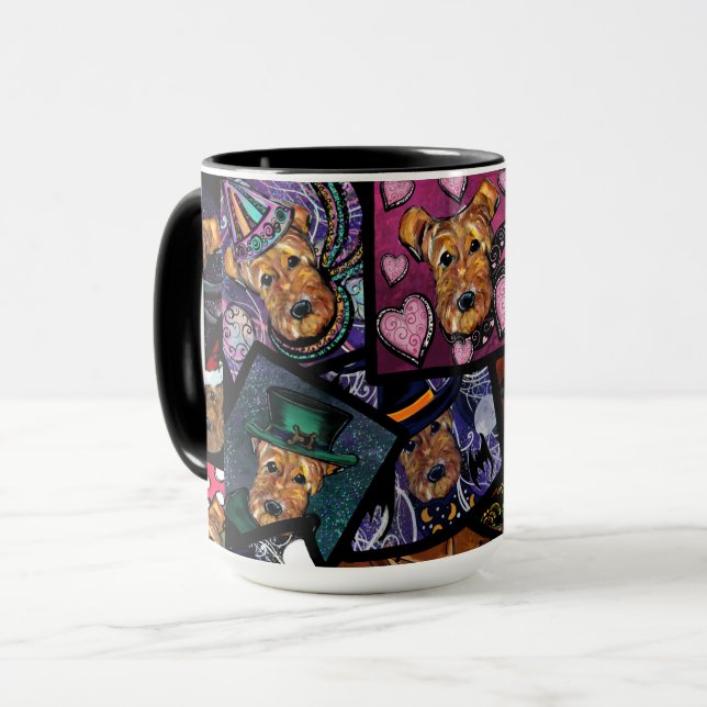 AIREDALE TERRIER MUGG (Framsida vänster)