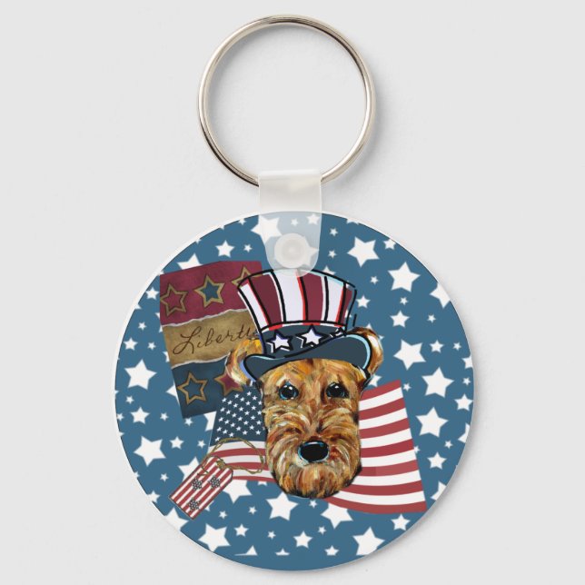 AIREDALE TERRIER NYCKELRING (Framsida)