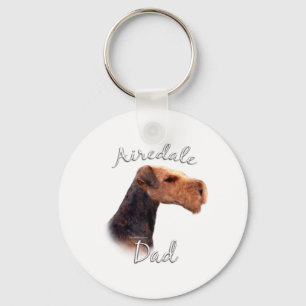Airedale Terrier Pappa 2 Nyckelring
