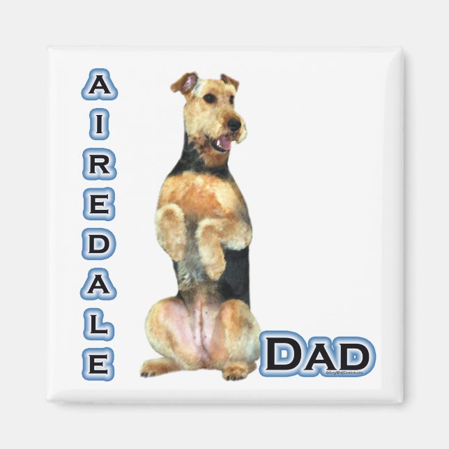 Airedale Terrier Pappa 4 - Magnet (Framsidan)