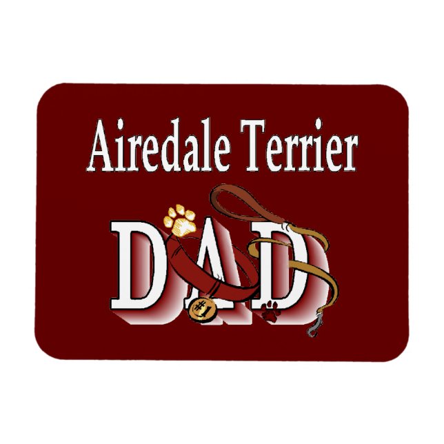 Airedale Terrier Pappa Magnet (Horisontell)