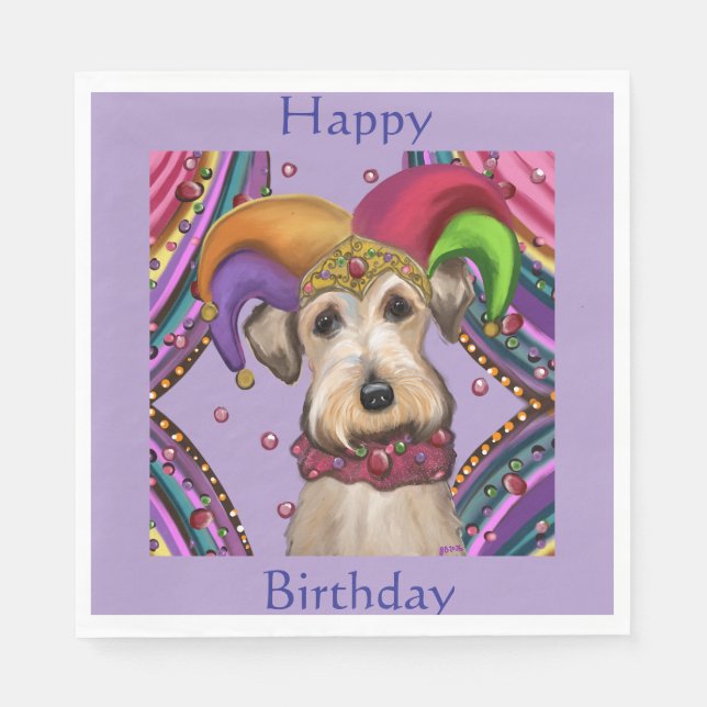 AIREDALE TERRIER  PAPPERSSERVETT (Framsidan)