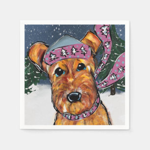 Airedale Terrier Pappersservett