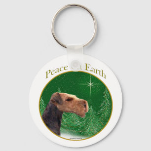 Airedale Terrier Peace Nyckelring