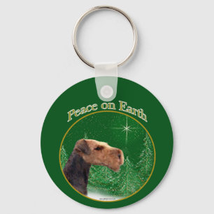 Airedale Terrier Peace Nyckelring