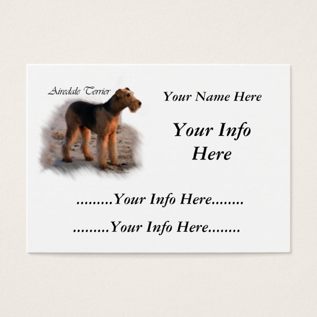 Airedale Terrier Personlig Cards Visitkort (Framsidan)