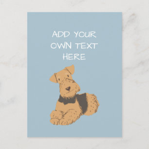 Airedale Terrier Personlig Hund Namn vykort