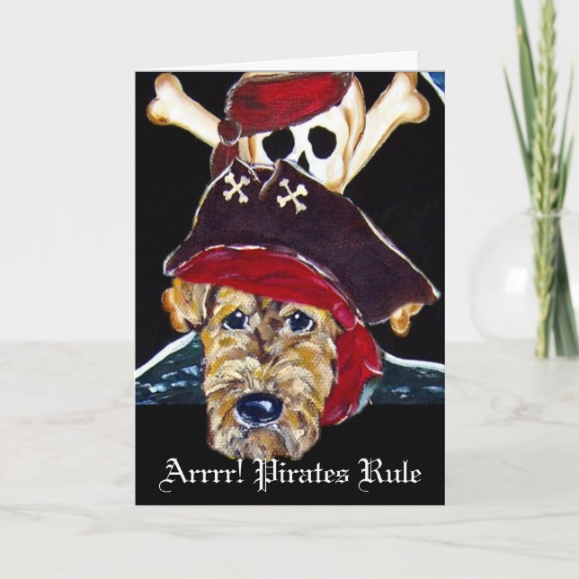 Airedale Terrier Piratkort Kort (Framsida)