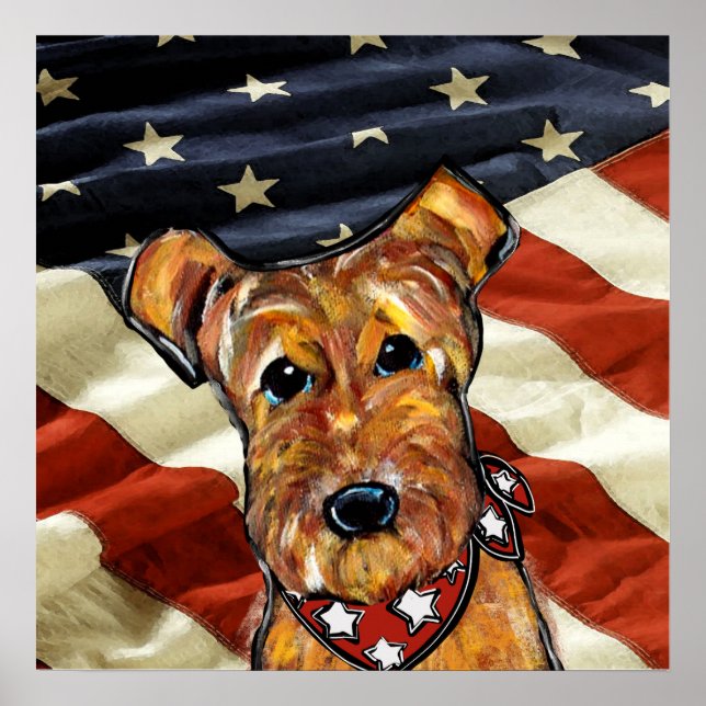 AIREDALE TERRIER POSTER (Framsidan)