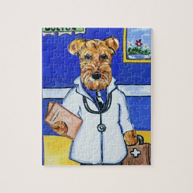 Airedale Terrier Pussel (Vertikal)