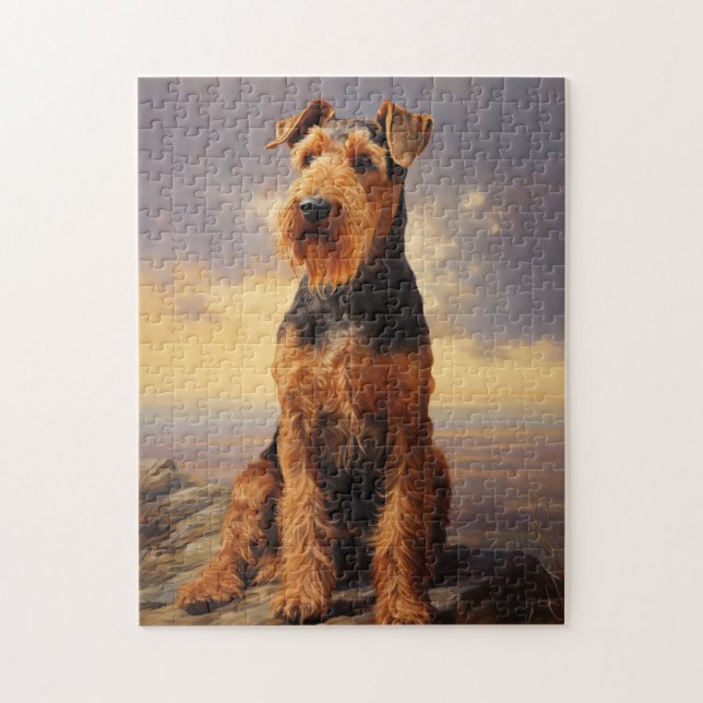 Airedale Terrier Pussel (Vertikal)