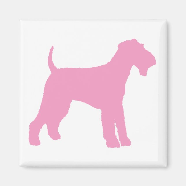 Airedale Terrier (rosa) Magnet (Framsidan)