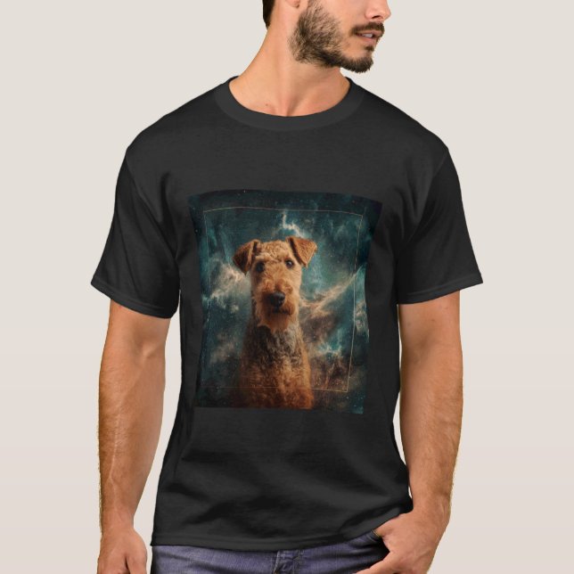 Airedale Terrier-rymden T Shirt (Framsida)