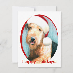 Airedale Terrier Santa Inbjudningar