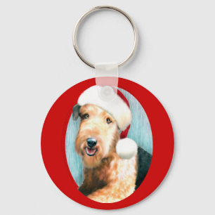 Airedale Terrier Santa Nyckelring