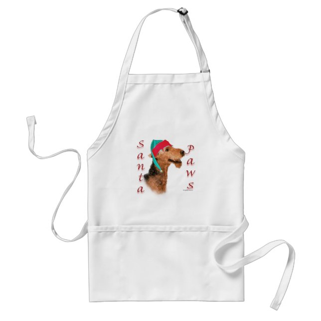 Airedale Terrier Santa Tassar Förkläde (Framsidan)