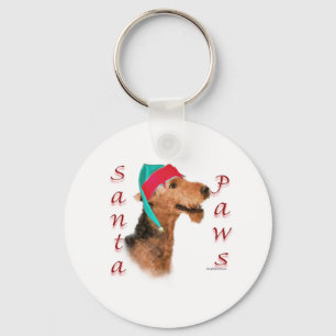 Airedale Terrier Santa Tassar Nyckelring