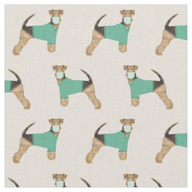 Airedale Terrier scrubes hund Tyg (Närbild)