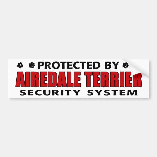 Airedale Terrier Security Bildekal (Framsidan)