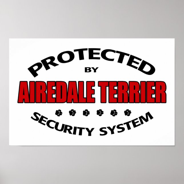 Airedale Terrier Security Poster (Framsidan)
