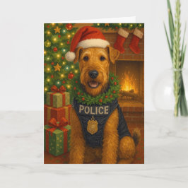 Airedale Terrier Semesterkort Tack Kort