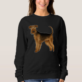 Airedale Terrier Söt Hund Bedårande Tecknad Hund T Shirt