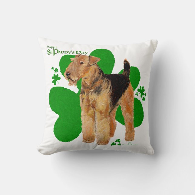 Airedale Terrier St Paddy Kudde (Framsida)