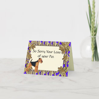 Airedale Terrier ~ Sympathy Greeting Card Kort